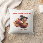 Praat Turk Met Mij Grappig Thanksgiving-ontwerp Cl Kussen (Deken)