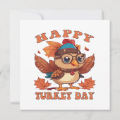praat turkey met me Thanksgiving Kaart (Achterkant)