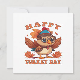 praat turkey met me Thanksgiving Kaart