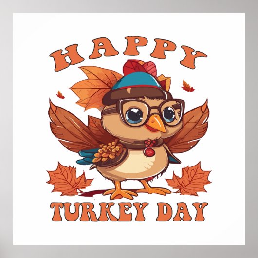 praat turkey met me Thanksgiving Poster (Voorkant)