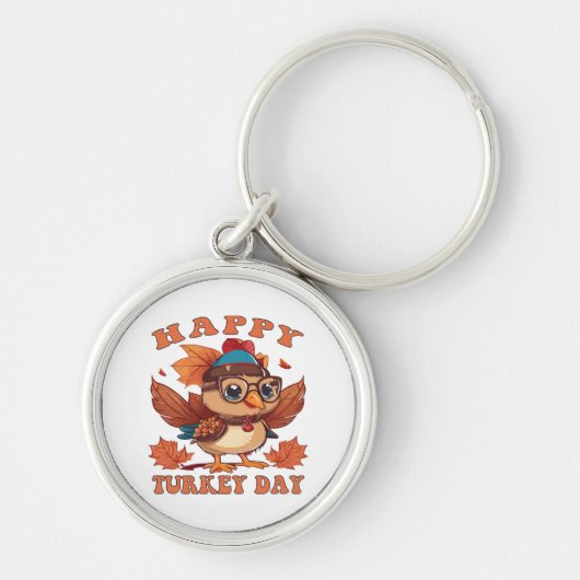 praat turkey met me Thanksgiving Sleutelhanger (Voorkant)