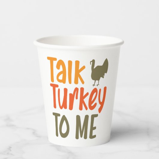 Praat Turkije met me over de papierbeker Papieren Bekers (Voorkant)