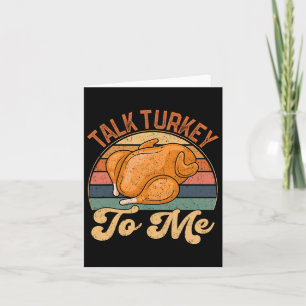 Praat Turkije met mij Leg Day Funny Thanksgiving T Kaart