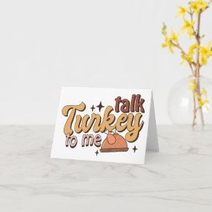Praat Turkije tegen Mij Grappig Retro Thanksgiving Kaart