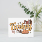 Praat Turkije tegen mij over de Funny Retro Thanks Briefkaart (Staand voorkant)