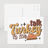 Praat Turkije tegen mij over de Funny Retro Thanks Briefkaart (Voorkant / Achterkant)