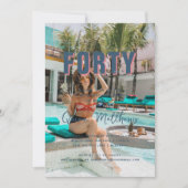 Praat veertig tegen me | 40ste verjaardagsfeestje kaart (Voorkant)