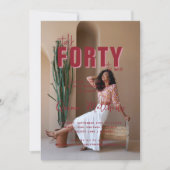 Praat veertig tegen me | 40ste verjaardagsfeestje kaart (Voorkant)