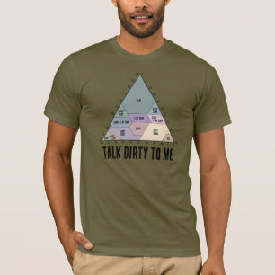 Praat vies tegen me- Bodemtextuurdiagram T-shirt