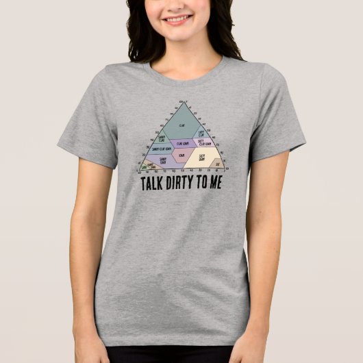 Praat vies tegen me- Bodemtextuurdiagram Tri-Blend Shirt (Voorkant)