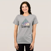 Praat vies tegen me- Bodemtextuurdiagram Tri-Blend Shirt (Voorkant volledig)