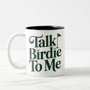 Praat Vogeltje Met Me Golf Grappige Meisjes Golfer Tweekleurige Koffiemok
