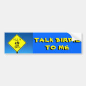 Praat Vogeltje Met Me Golfkar Bumpersticker (Voorkant)
