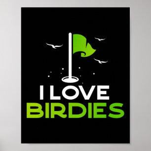 Praat Vogeltje Met Me Grappig Golf Punt Cadeau Ik Poster