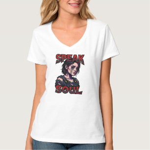 Praat Ziel Melancholische Gotische Karakter Grafis T-shirt