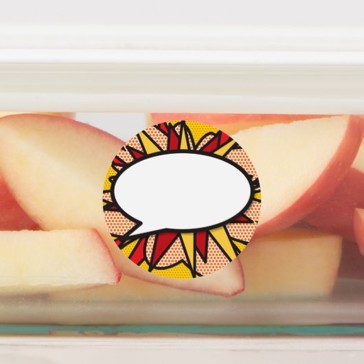 Praatballon Fun Retro strip Pop Art Labels (Aangebracht)