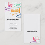 praatbel | Internationaal II Visitekaartje (Voorkant / Achterkant)