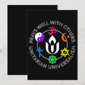 Praateert goed met anderen Unitair univeralisme Feestdagenkaart (Voorkant / Achterkant)