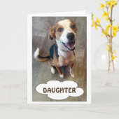 PRAATHOND VOOR ONZE DOCHTER OP JE VERJAARDAG KAART (Gele Bloem)