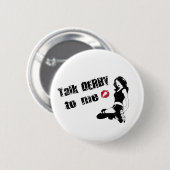praatje derby tegen me ronde button 5,7 cm (Voorkant /achterkant)