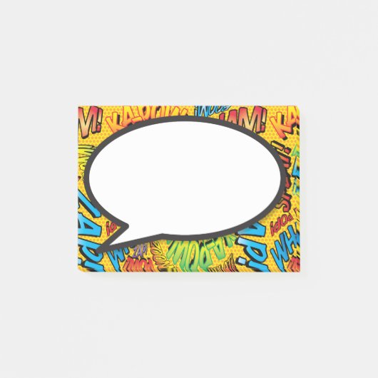 Praatwolk Pret Kleurrijk Stripboek Post-it® Notes (Voorkant)