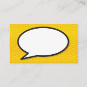 Praatwolk Pret Retro Stripboek Visitekaartje (Voorkant)