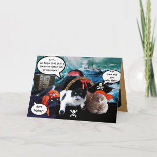 PRAATZAME PIRATENKATten, ANTIQUE PIRATEN SCHATKAAR Kaart