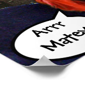 PRAATZIENDE PIRATENKATten EN SCHIP IN DE ZEESTORM Poster (Hoek)