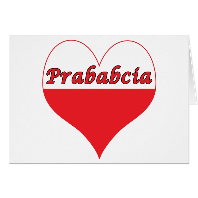 Prababcia Poland Heart (Voorkant Horizontaal)