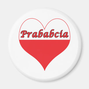 Prababcia Poland Heart Magneet