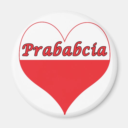 Prababcia Poland Heart Magneet (Voorkant)