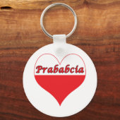 Prababcia Poland Heart Sleutelhanger (Voorkant)