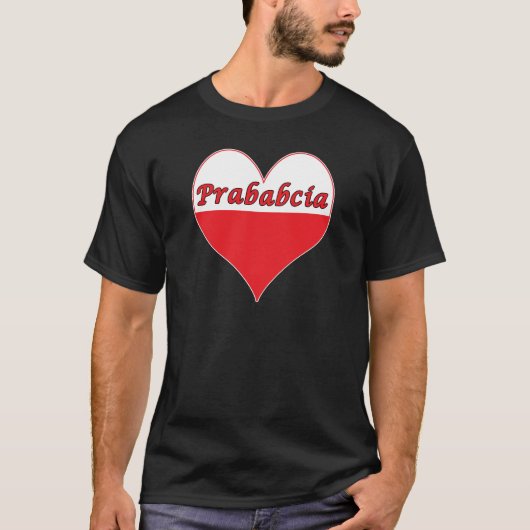 Prababcia Poland Heart T-shirt (Voorkant)