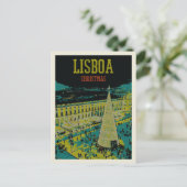 Praça do Comercio in Lissabon tijdens Kerstmis Briefkaart (Staand voorkant)