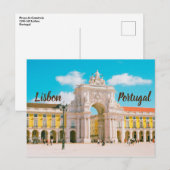 Praça do Comércio Lissabon Portugal Briefkaart (Voorkant / Achterkant)