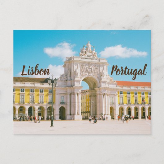 Praça do Comércio Lissabon Portugal Briefkaart (Voorkant)
