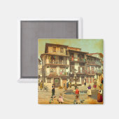 Praça São Tiago (Guimarães - Portugal) Magneet (Voorkant / Achterkant)