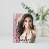 Pracht Autograaf Prentbrief Sparkle Kaart Prachten (Staand voorkant)