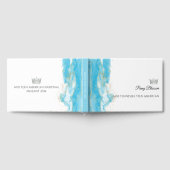 Pracht Autogramboek Blauw Goud Aandenken Prachten Gastenboek (Volledig)