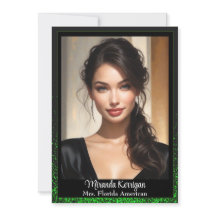 Pracht Autogramkaarten Groen Glitter Glans
