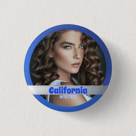 Pracht Button | Koninklijk Blauwe Glans (Voorkant)