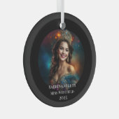 Pracht Koningin Glas Kerst Ornament (Voorkant Rechts)
