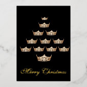 Pracht Kroon Plat Folie Vakantiebkaart Folie Feestdagenkaart (Voorkant)