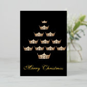 Pracht Kroon Plat Folie Vakantiebkaart Folie Feestdagenkaart (Staand Voorkant)