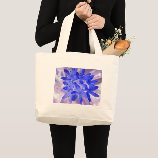 Pracht van de Sneeuw Schokkend Blauwe Jumbo Boodsc Grote Tote Bag (Voorkant (product))