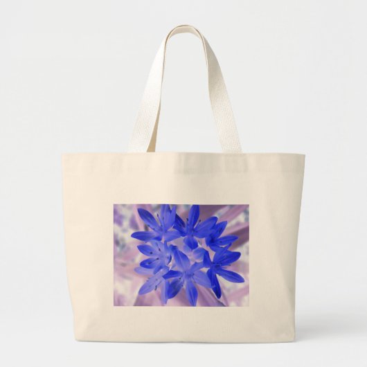 Pracht van de Sneeuw Schokkend Blauwe Jumbo Boodsc Grote Tote Bag (Voorkant)