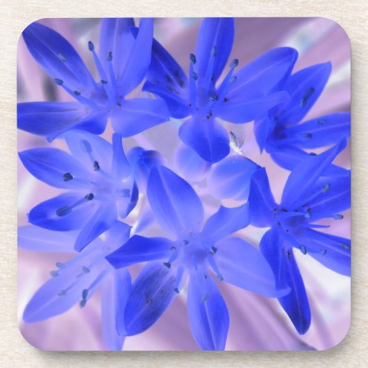 Pracht van de Sneeuw Schokkend Blauwe Kurk Onderze Onderzetter (Voorkant)