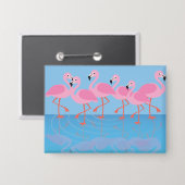 Pracht van flamingo's button (Voorkant / Achterkant)
