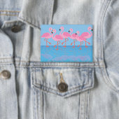 Pracht van flamingo's button (Insitu)