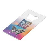 Pracht van het leven met vlinder creditkaart flessenopener (Voorkant Gekanteld)